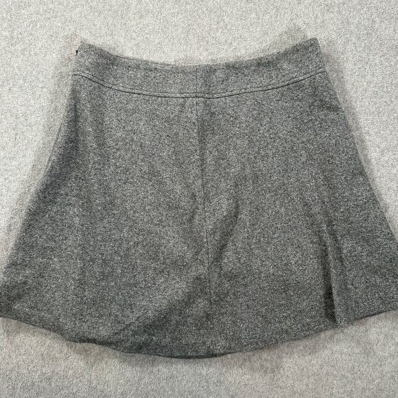 Ann Taylor LOFT Mini Swing Skirt Women's 10 Gray Flannel Side Zipper - Picture 6 of 6
